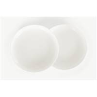 Leah lot de 4 assiettes creuses en porcelaine blanc