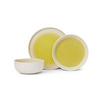 Rost service 12 pièces ombré à glaçure jaune citron