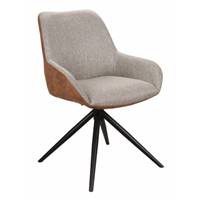 Fast chaise pivotante en tissu marron