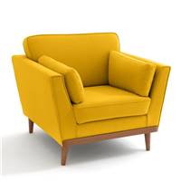 Satie fauteuil jaune moutarde