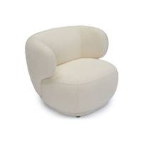 Havane fauteuil bouclette écru