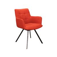 Funky fauteuil de table en tissu rouge