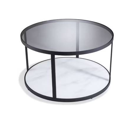 Gousto table basse en metal et verre fumé