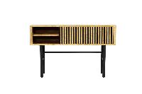 Ibiza console en acacia et métal 1 porte coulissante