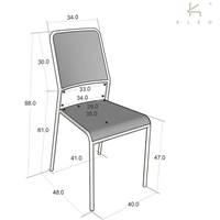 Kléo chaise métal perforé et bois de bateau recyclé
