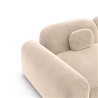 Buccana canapé d'angle gauche en velours crème
