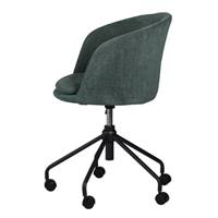 Mado chaise de bureau pivotante à roulettes en tissu gris bleu