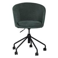 Mado chaise de bureau pivotante à roulettes en tissu gris bleu