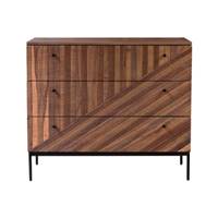 Maize commode 3 tiroirs en bois recyclé et métal