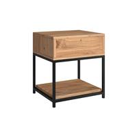 Zen table de chevet en bois d'acacia et métal
