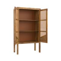 Bombo armoire 2 portes en cannage et bois