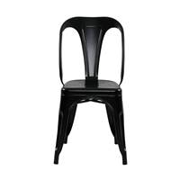Lix chaise en métal noir mat style industriel