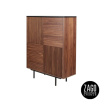 Nuance meuble haut 4 portes en noyer
