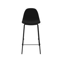 Vladi chaise de bar en tissu bouclette noir H65