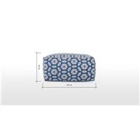 Trio pouf carré bleu et gris