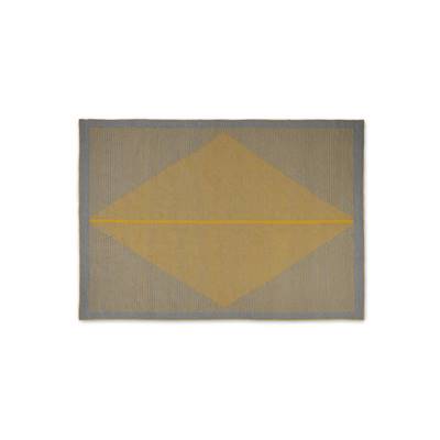 Camden tapis à motif diamant gris et jaune moutarde 140x200