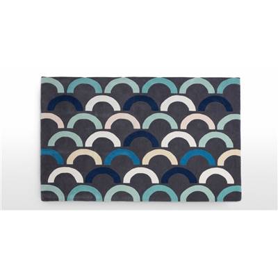 Loop tapis gris menthe 160x230