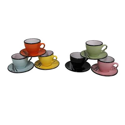Set 6 tasses et sous tasses Espresso