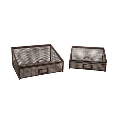 Set 2 boites grillagées