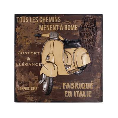 Tableau deco fer Rome 40 x 40