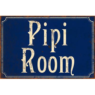 Plaque "Pipi room" 12*8