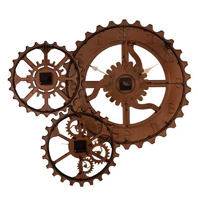 Horloge pendule avec rouages (3 modèles)