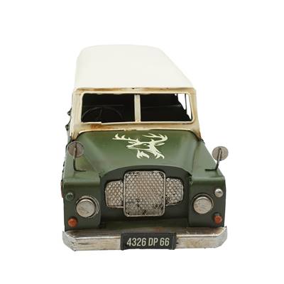 Voiture "chasseur" kaki/crème