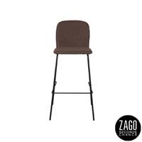 Sense chaise de bar tissu ombre et métal noir H75