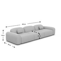 Buccana canapé 4 places en tissu texturé beige