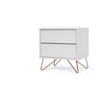 Elona table de chevet couleur gris et cuivre