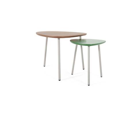 Nyla table d'appoint gigogne noyer et vert
