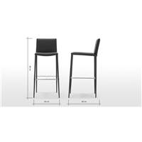 Braga tabouret de bar noir onyx