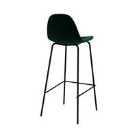 Vladi chaise de bar en velours vert foncé H75