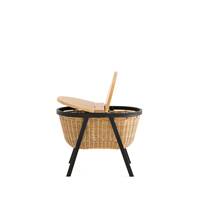 Tibe tabouret coffre acacia et métal