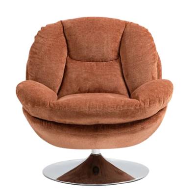Topi fauteuil pivotant tissu texturé rouille