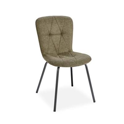 Emma chaise en tissu polyester vert bouteille
