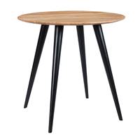 Montréal table ronde industrielle en acacia et métal ø80