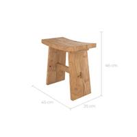 Ming tabouret en bois de teck recyclé