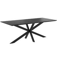 Adok table rectangulaire 10 personnes en bois de teck recyclé noir