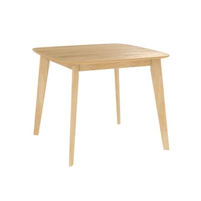 Briana table à manger en bois clair naturel 4 personnes