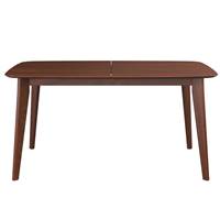 Erren table à manger rectangulaire extensible en bois foncé 6/8 personnes