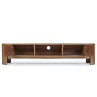 Epic meuble TV 2 portes 1 niche en bois de frêne teinté noyer L180