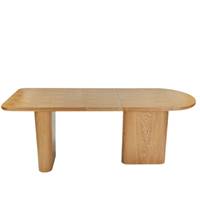 Alegro table à manger extensible organique en bois blond 4-8pers