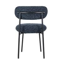 Vanilla chaise en tissu bleu crépuscule et métal noir
