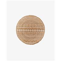 Ginori tapis rond en jute tons naturel et blanc ø100