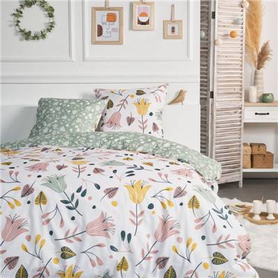 Flanelle parure de lit 240x260 coton imprimé 2.12