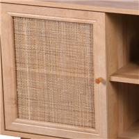 Bali commode 1 porte bois et rotin H 66cm