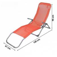 Le Corfou bain de soleil toile polyester enduit PVC orange