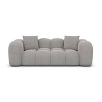 Cotton canapé 2 places en tissu texturé gris clair