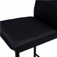 Adena tabouret de bar similicuir noir H65